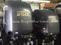 USED PAIR 2009 YAMAHA F250TXRB 250 HP OUTBOARD MOTOR FOR SALE