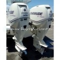 USED 2013 PAIR EVINRUDE E-TEC 300HP 25 INCH OUTBOARD MOTOR