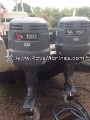 USED 1997 PAIR YAMAHA TWO STROKE 150 HP OUTBOARD MOTOR FOR SALE